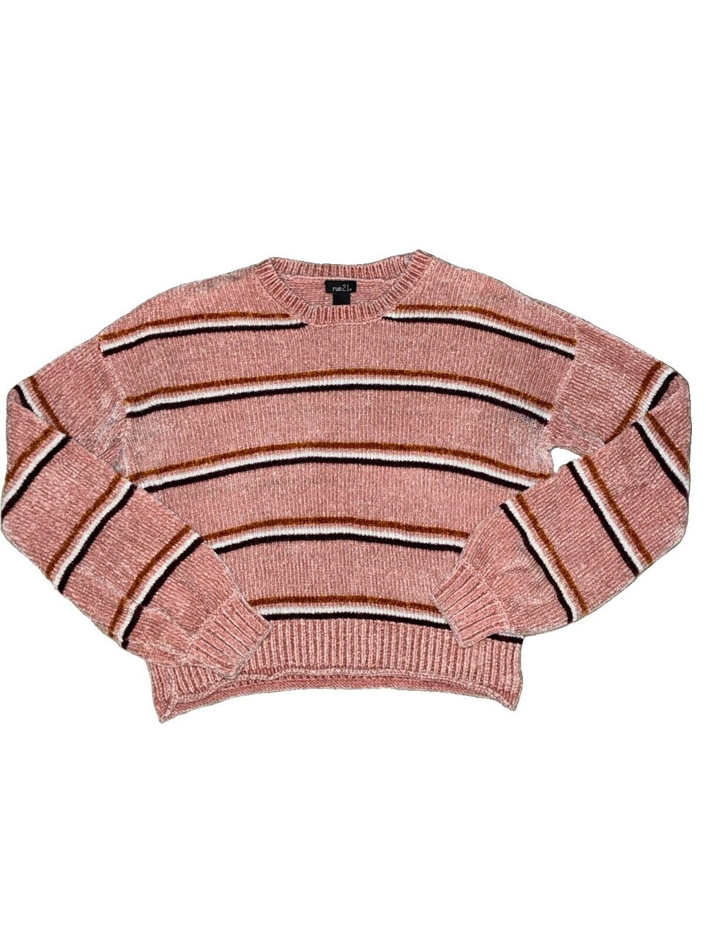 Rue21 Mauve Pink Stripped Sweater Size S